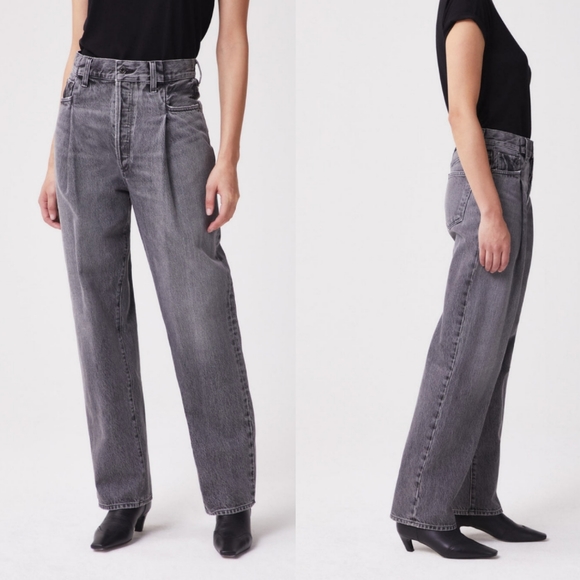 Agolde FOLD WAISTBAND HIGH RISE TAPERED JEAN 27 - Picture 2 of 12